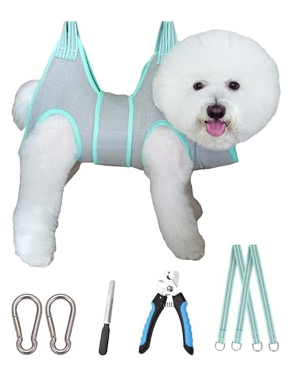 Dog Grooming Hammock Harness Small Dog Sling Gray Dog Hanging Harness Up To 30lb